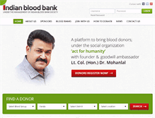 Tablet Screenshot of indianbloodbank.com